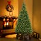 Costway 8 FT Pre-Lit Artificial Christmas Tree with 360 Warm White LED Lights Metal Stand